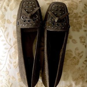 Studded Brown/Taupe Loafers By Antonio Melani